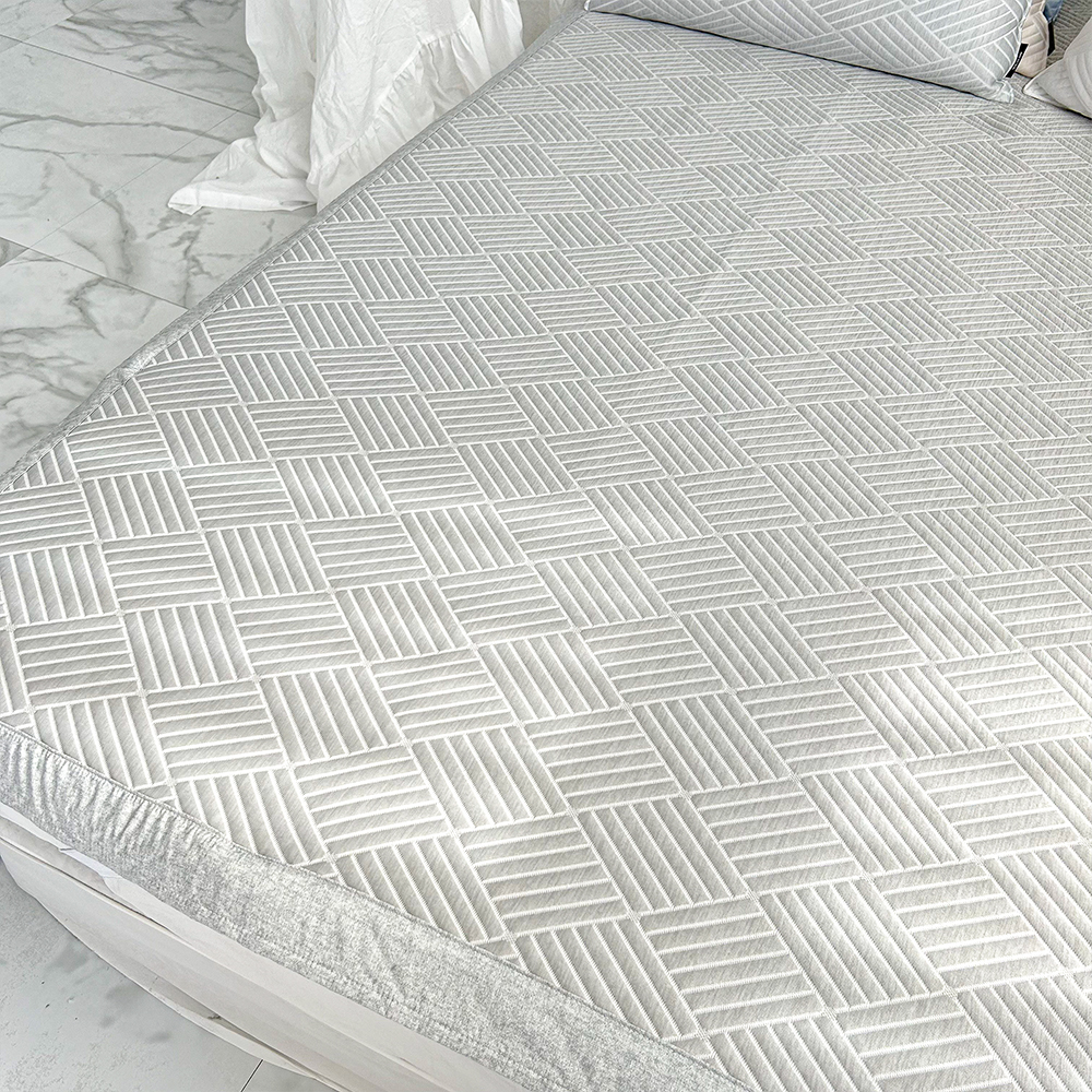 쿠에뜨 냉감패드 듀라론 휴비스 SS 고정밴드 아쿠아 여름침대패드