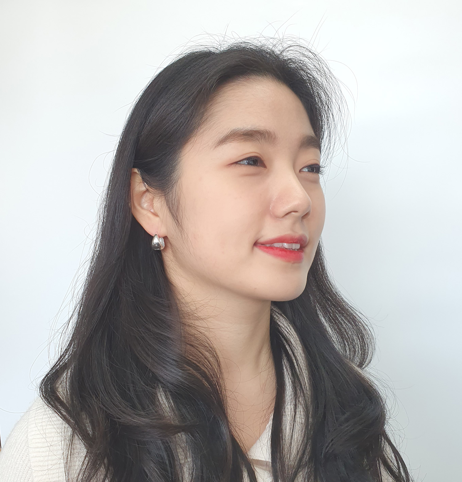 야랑쥬얼리 925실버 원터치 Oval Drop 귀걸이 이미지 7