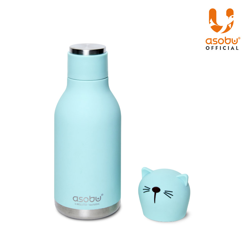 아소부 스테인레스 보온보냉 캐릭터 텀블러 베스티 460ml, 캣 - 상세 이미지 3