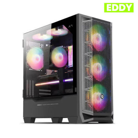 에디 EDDY A7 MESH 강화유리 PC케이스 (블랙)