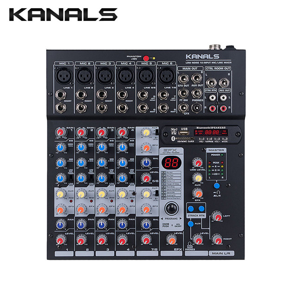 Kanals BKX-10F 카날스 오디오믹서 10채널 소형 교회 강당 행사용 공연용 국산