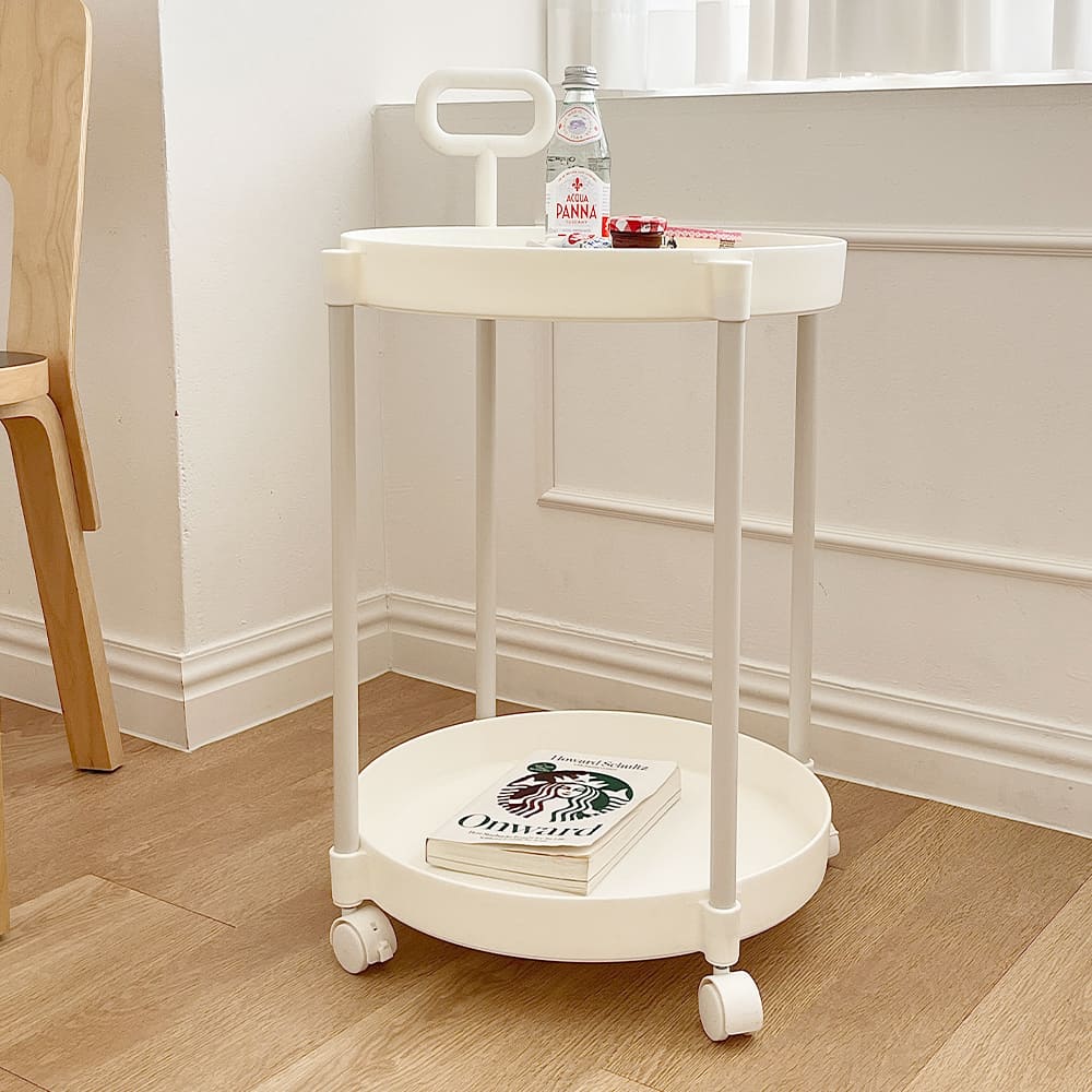 이동식 2단 사이드테이블 침대 보조 거실 소파 간이 미니 협탁 테이블