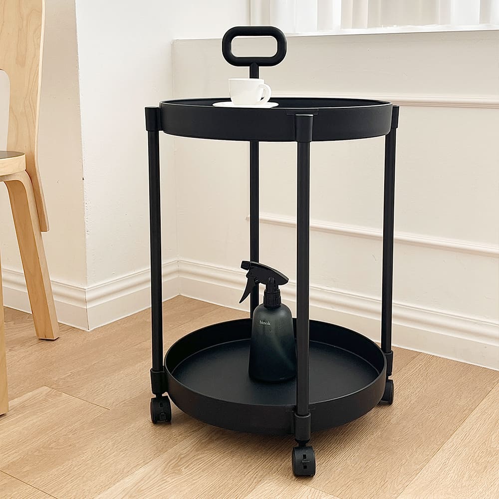 이동식 2단 사이드테이블 침대 보조 거실 소파 간이 미니 협탁 테이블