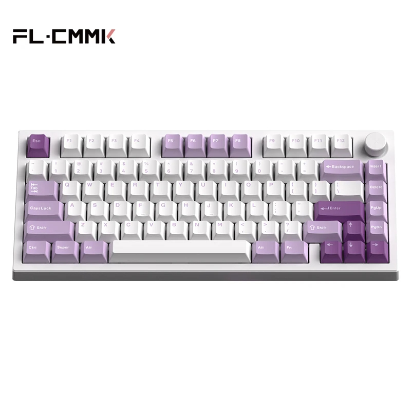 FL ESPORTS GP75 기계식 키보드 82 키 개스킷 핫스왑 게이머 키보드 퍼플 적축 - 상품 이미지
