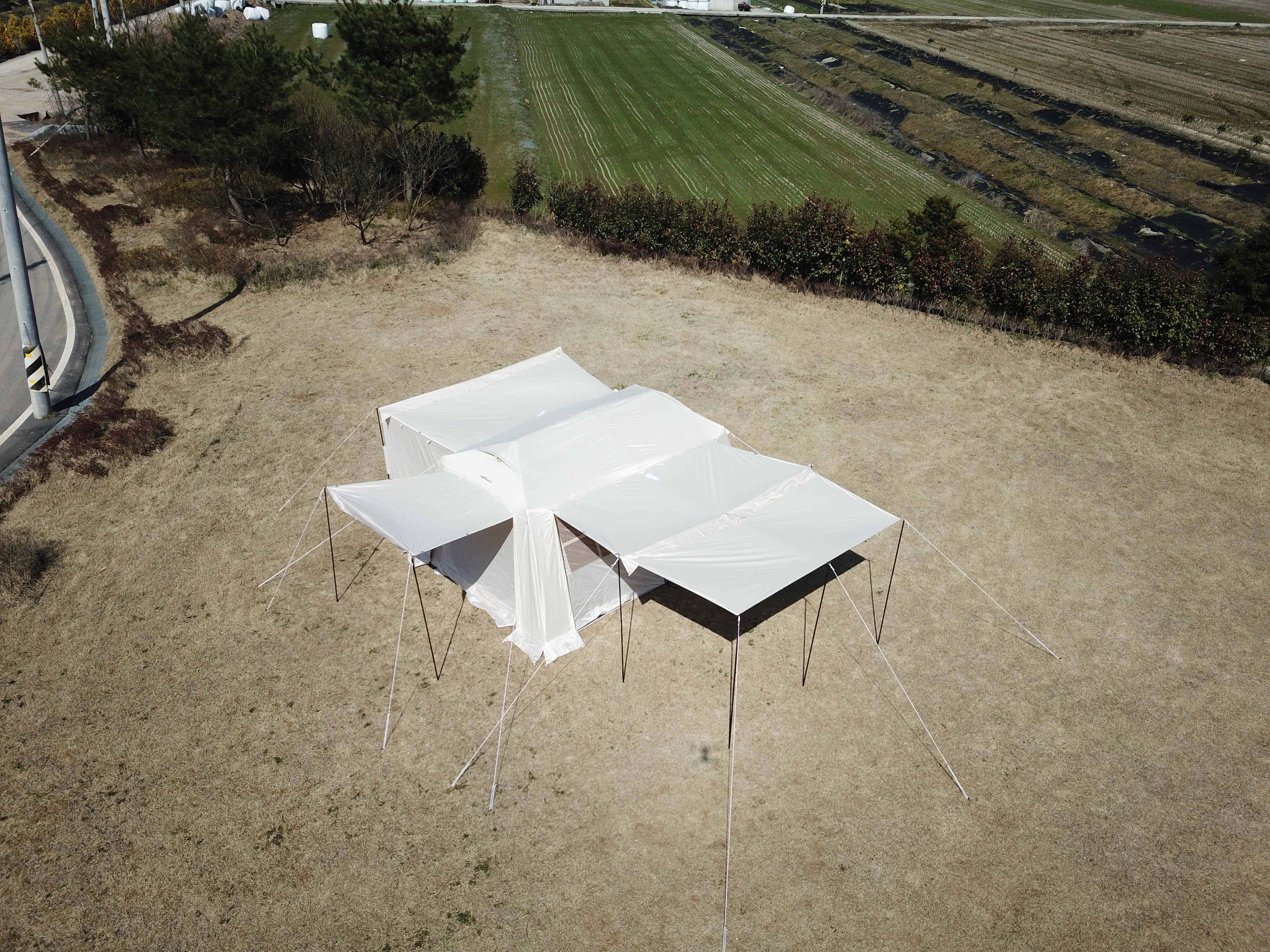 오패캐 420 본체 쉘터형 텐트형 아이보리 원터치 리빙쉘 사계절 가족 자동 오토