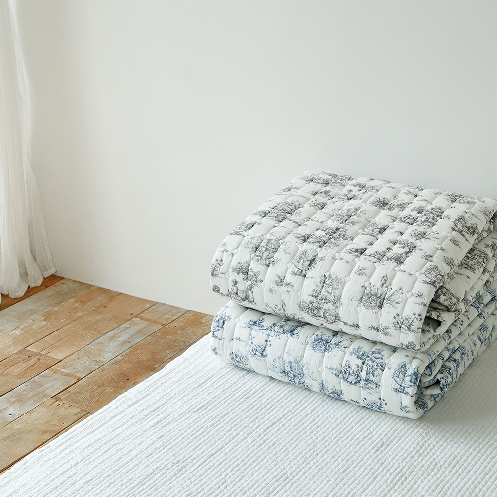 클로이 명화 모달 100 먼지없는 미끄럼방지 고정밴드 사계절 침대패드 Q