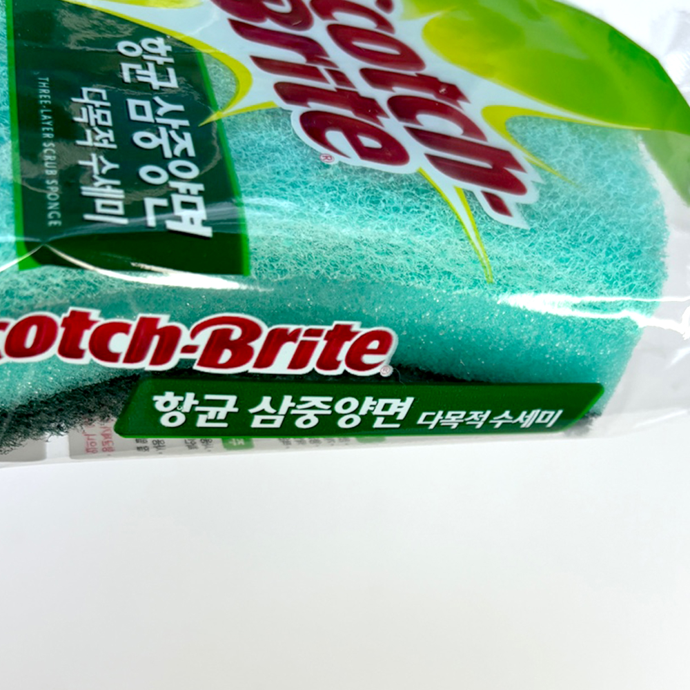 3M 항균 삼중양면 다목적 고운 수세미 스폰지 - 상세 이미지 4
