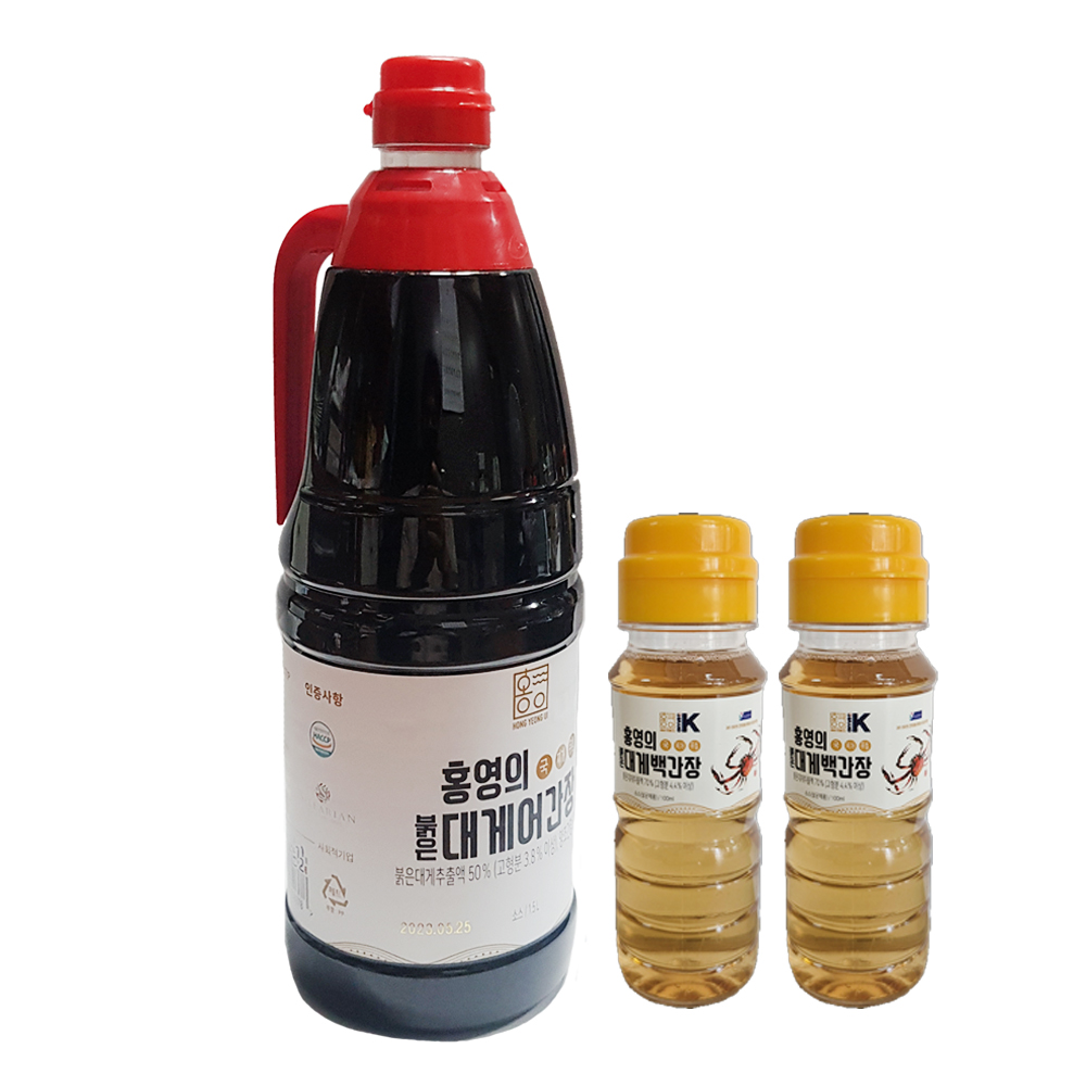 더동쪽바다가는길 홍영의 붉은대게 어간장1.5L+백간장100mlx2 - 상품 이미지