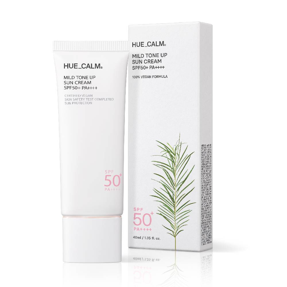 복숭아 생기 비건 휴캄 마일드 톤업 선크림 40ml SPF50+PA++++ - 상품 이미지