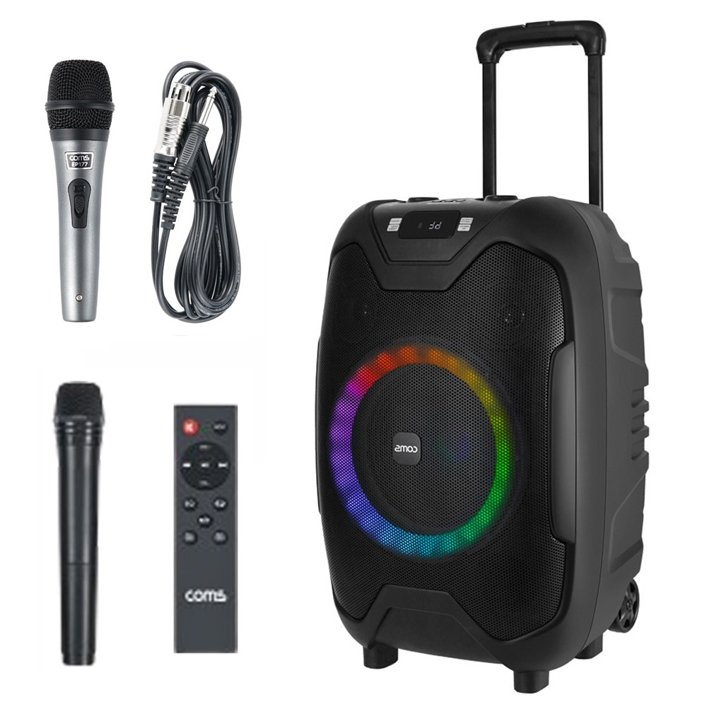 포터블 앰프 무선 블루투스 스피커+무선마이크+유선마이크 KY500SMW