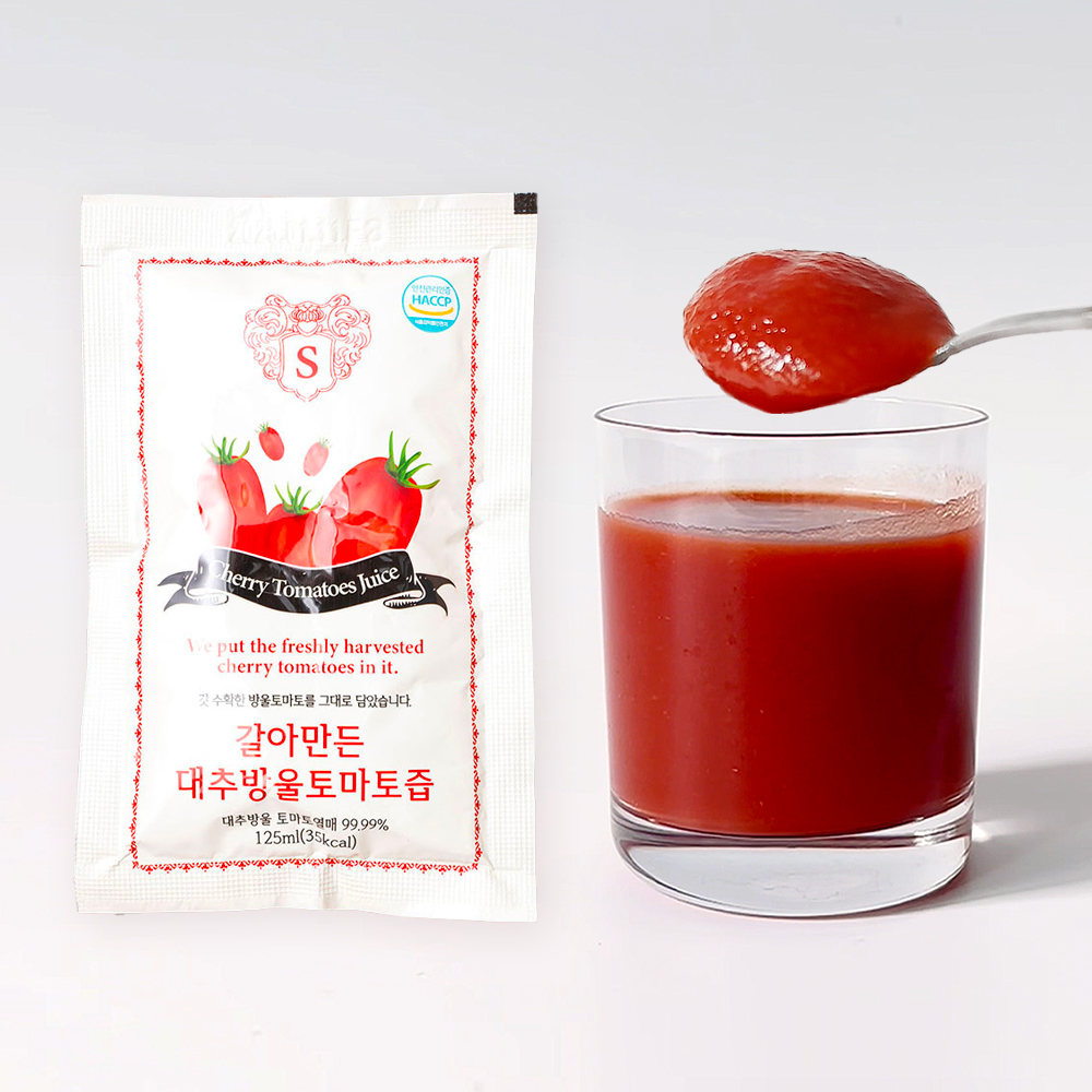 저속추출공법 갈아만든 대추방울 토마토즙 125ml 50포 - 상세 이미지 4