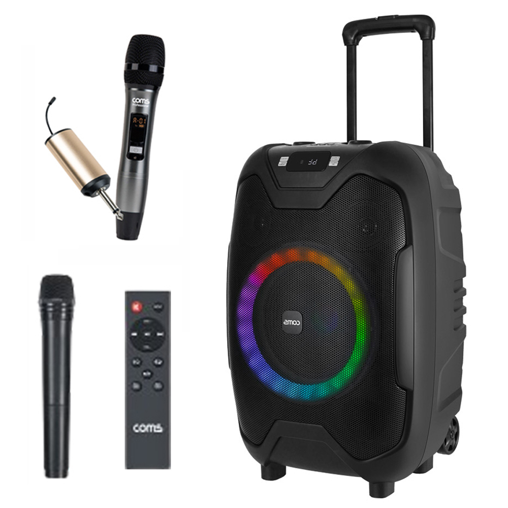 포터블 앰프 무선 블루투스 스피커+무선마이크+UHF마이크세트 1개 KY500SWM