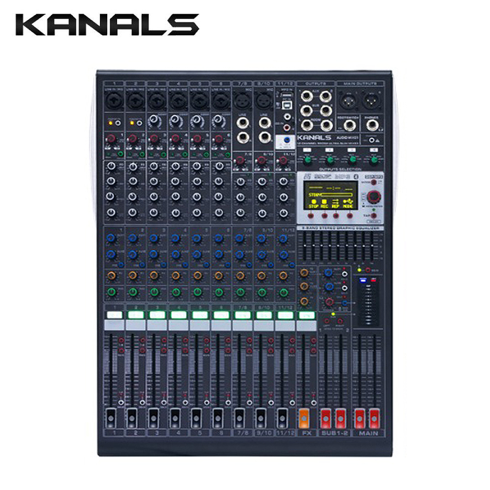 카날스 BKG120 오디오 믹서 이펙터내장 공연 교회 강당