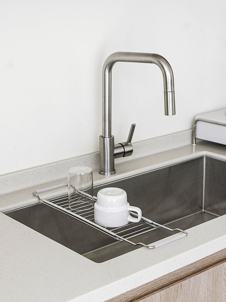 스틸렌 304올스텐 길이조절 확장형 미니 식기건조대 슬림형