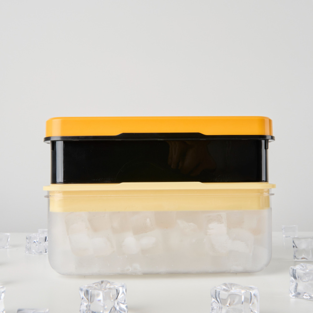 [단독]스택푸쉬 실리콘 얼음트레이 1단 세트 32구 얼음틀 얼음보관통