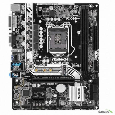 애즈락 [중고]B250M-HDV 7세대 메인보드 B250 LGA 1151 소켓 애즈락