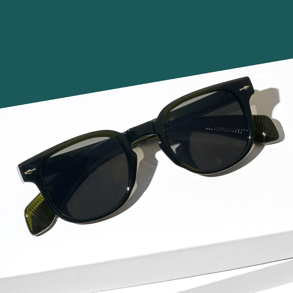 명품 UV 자외선 차단 블랙 사각 호피 뿔테 자외선차단 선글라스