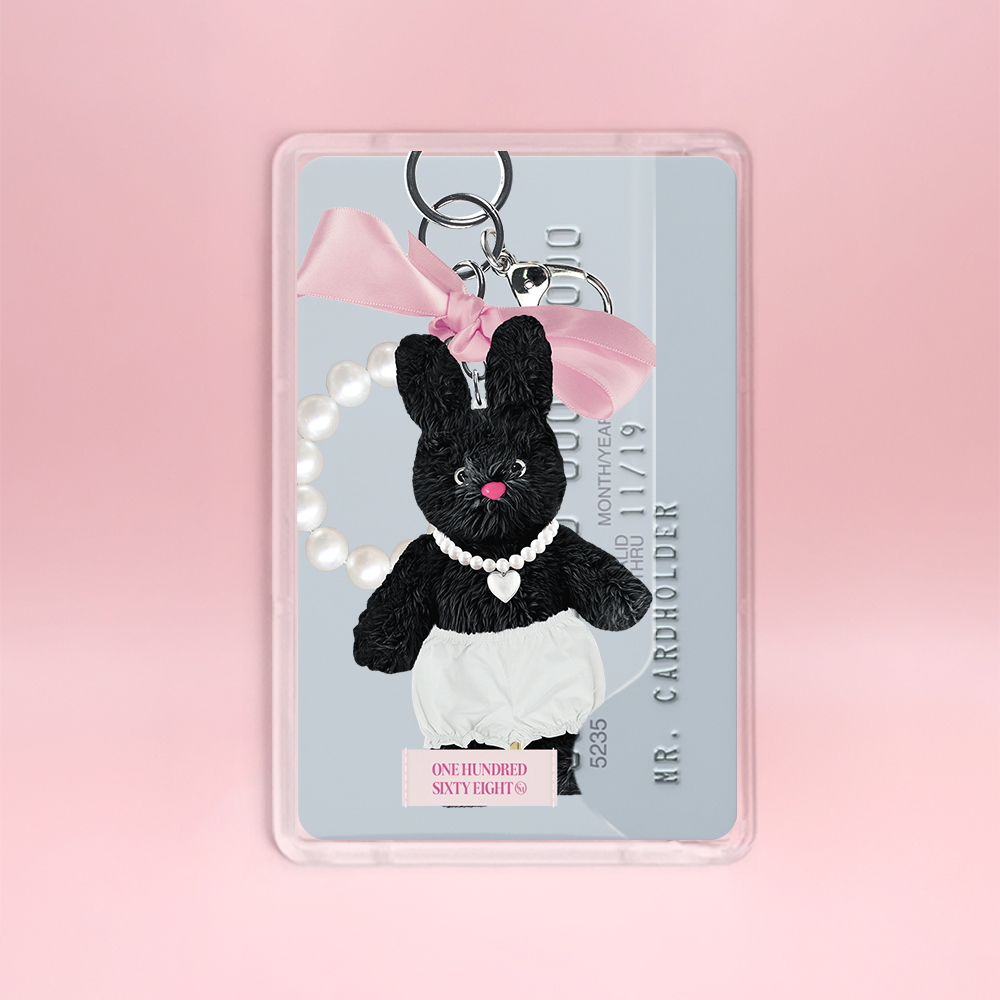 맥세이프 카드지갑 아이폰 투명 베이직 래빗 블루머 키링