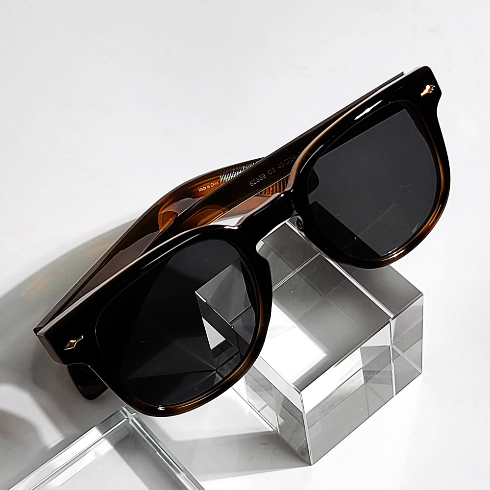 명품 UV 자외선 차단 블랙 사각 호피 뿔테 자외선차단 선글라스
