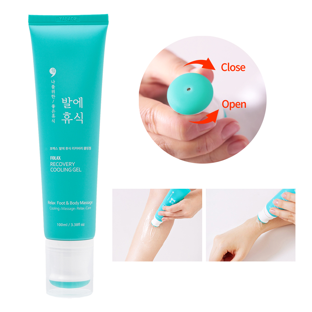 발에휴식 쿨링 수딩 젤 크림 / 노터치 마사지 리커버리 근육통 관절통 발 다리 바디 붓기 - 상세 이미지 3