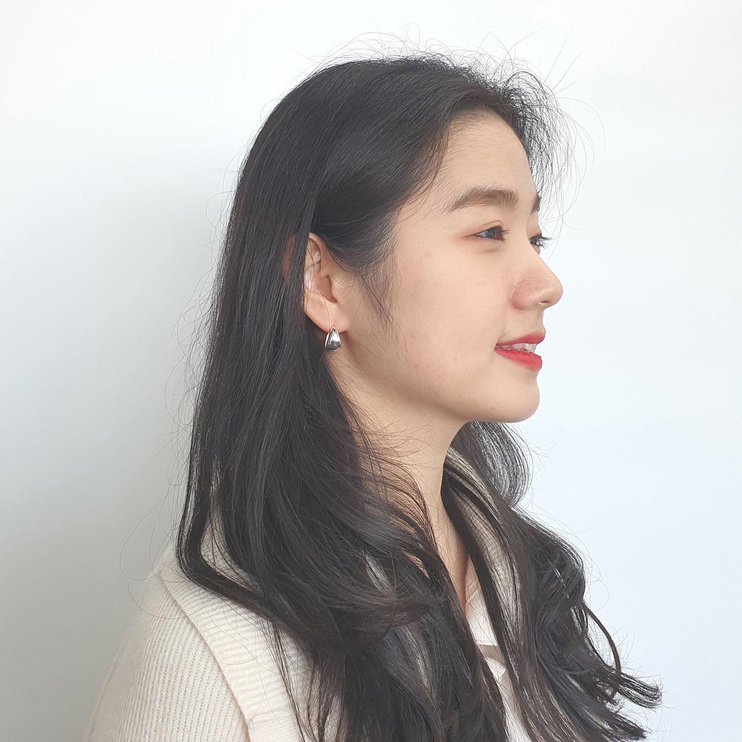 야랑쥬얼리 925실버 원터치 Oval Drop 귀걸이 이미지 8