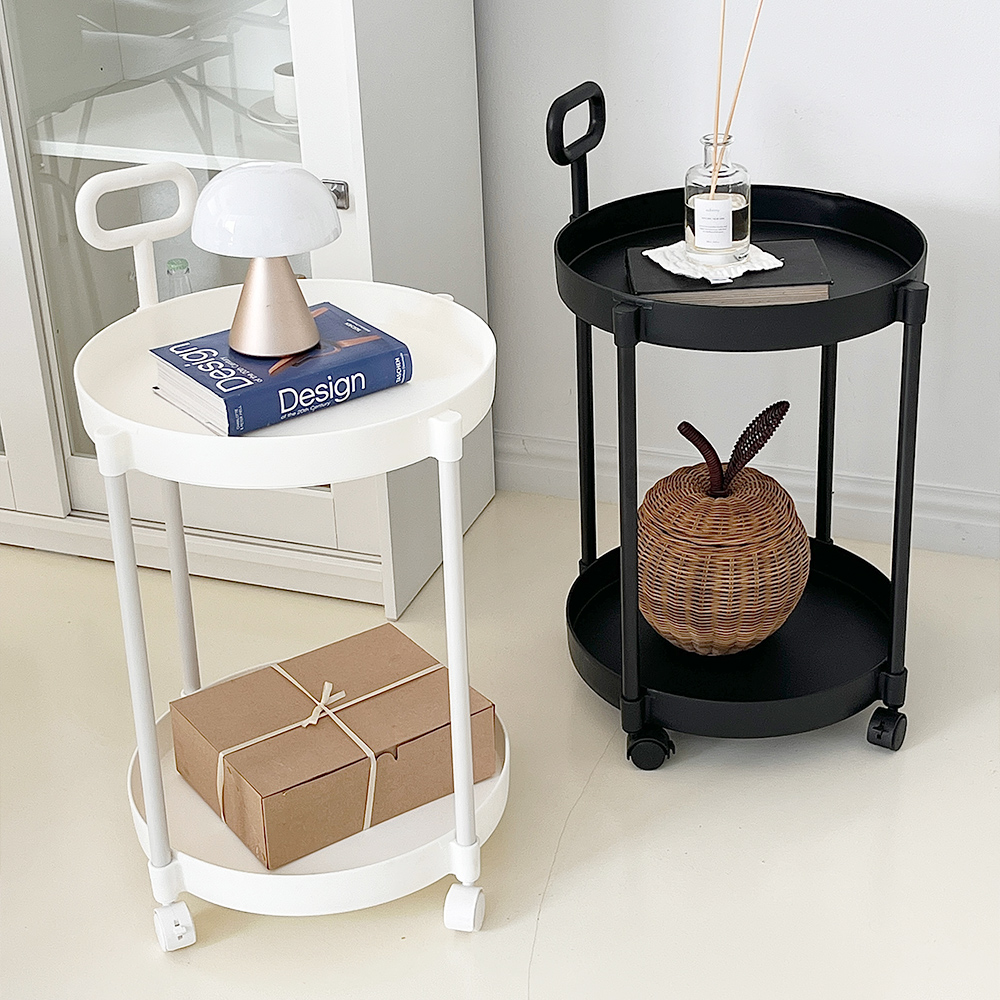 이동식 2단 사이드테이블 침대 보조 거실 소파 간이 미니 협탁 테이블