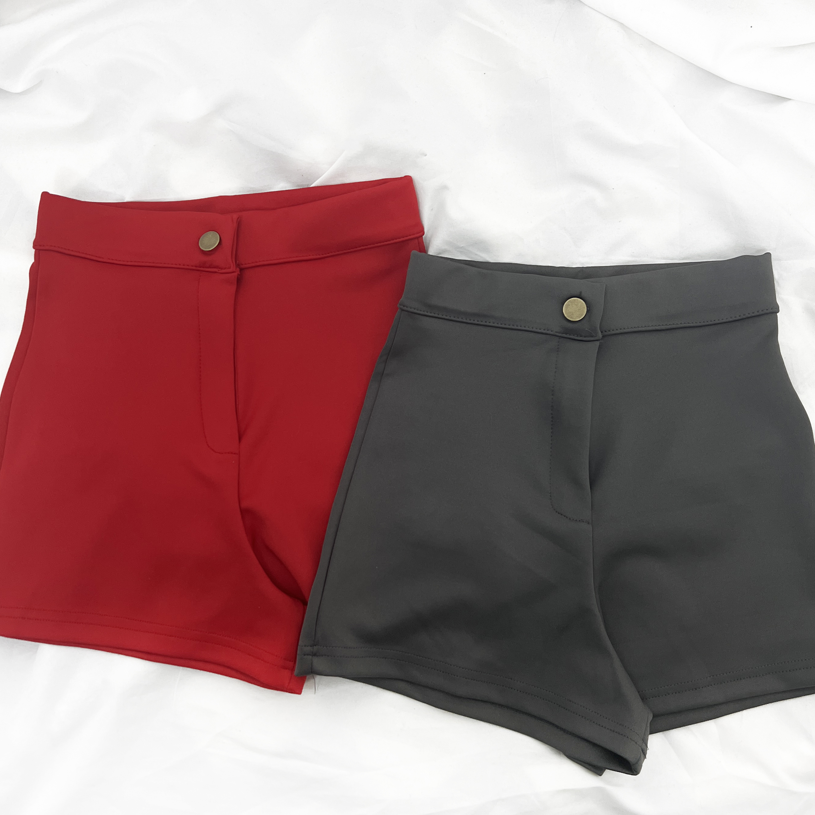 바우 스판 하이웨스트 섹시 무지 기본 반바지 숏팬츠 4color - 상세 이미지 3