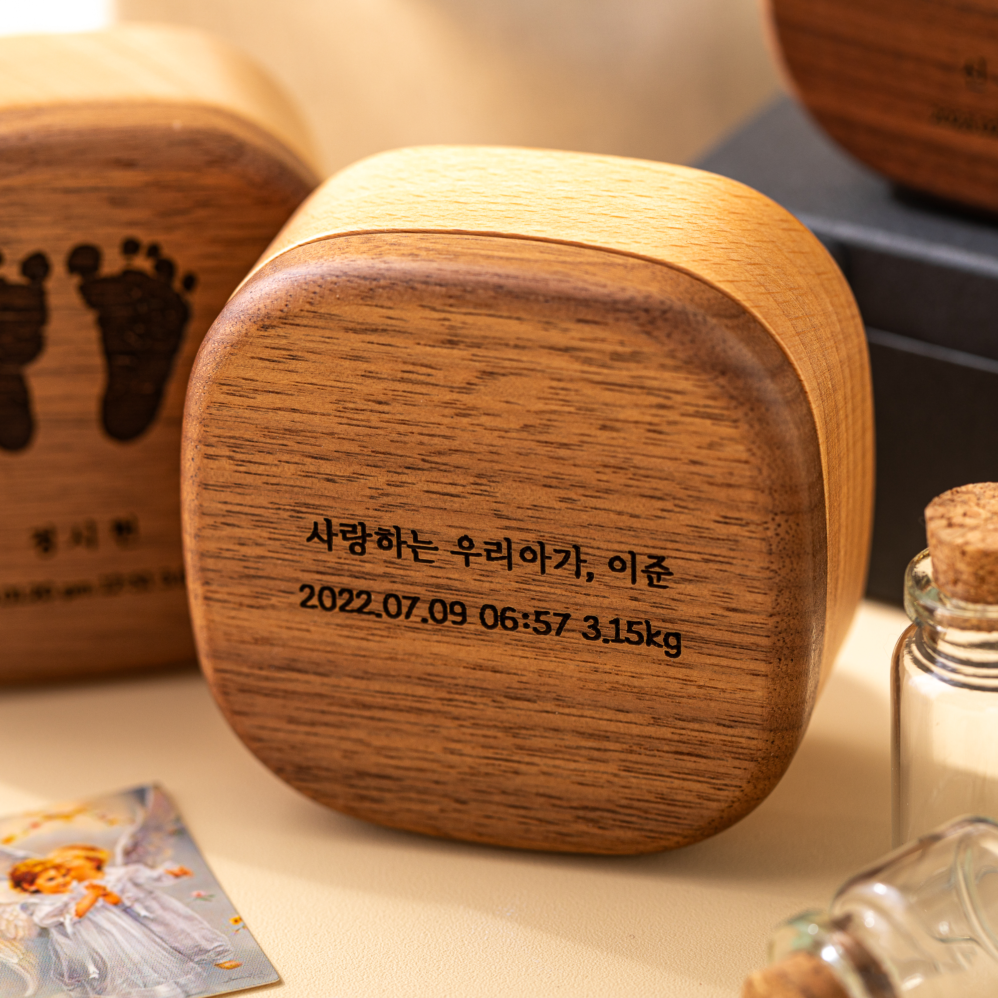 밤톨이 탯줄 보관함 배냇머리 제대 보관 아기 신생아 선물 - 상세 이미지 3