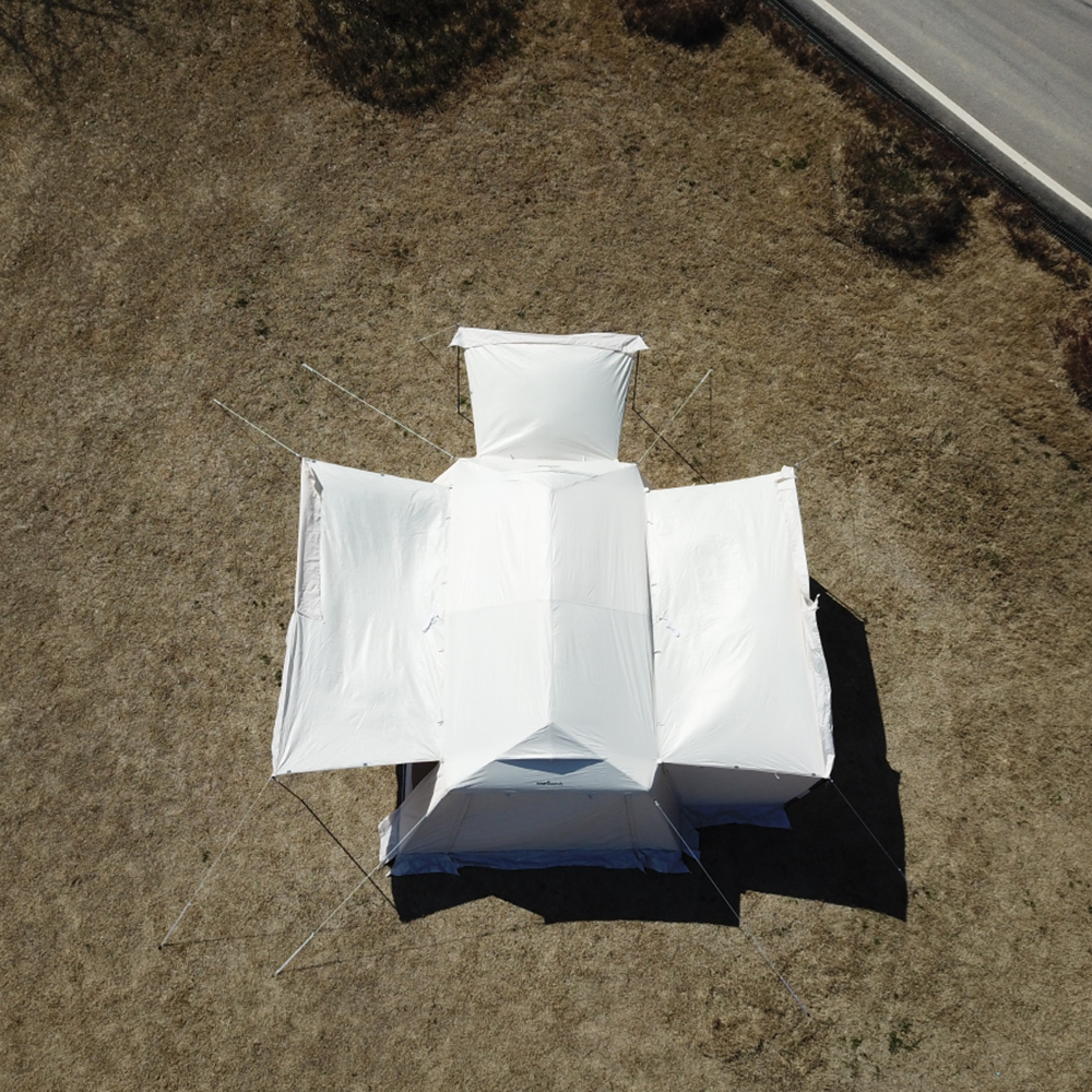 오패캐 420 본체 쉘터형 텐트형 아이보리 원터치 리빙쉘 사계절 가족 자동 오토