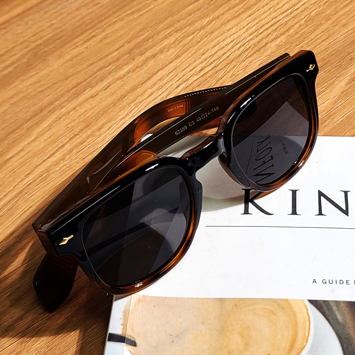 명품 UV 자외선 차단 블랙 사각 호피 뿔테 자외선차단 선글라스