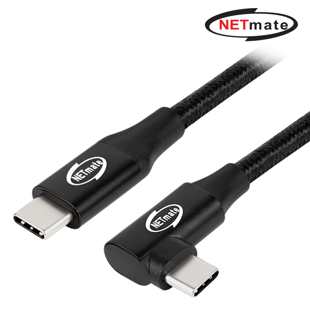 강원전자 넷메이트 USB3.1 Gen2 CM-CM 꺾임 케이블 1m NM-UNC301L - 상품 이미지