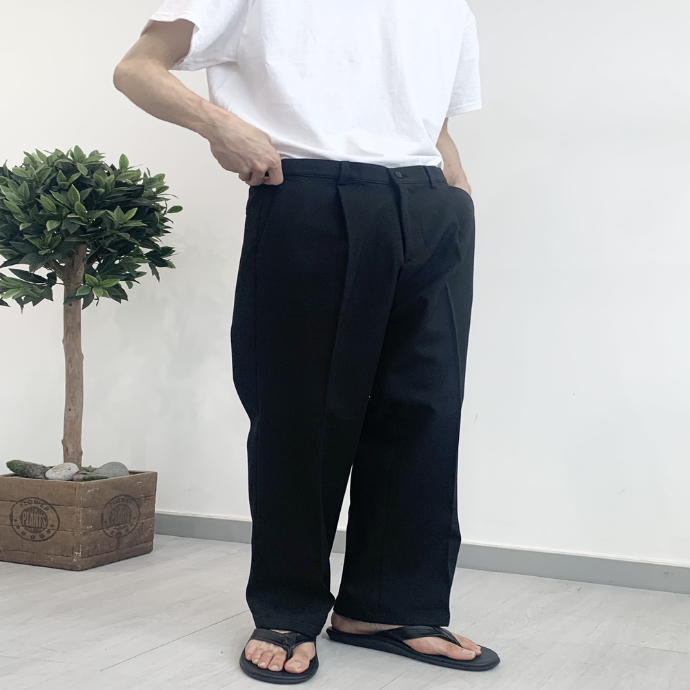 남자와이드슬랙스 남자통바지 정장바지 이미지 2