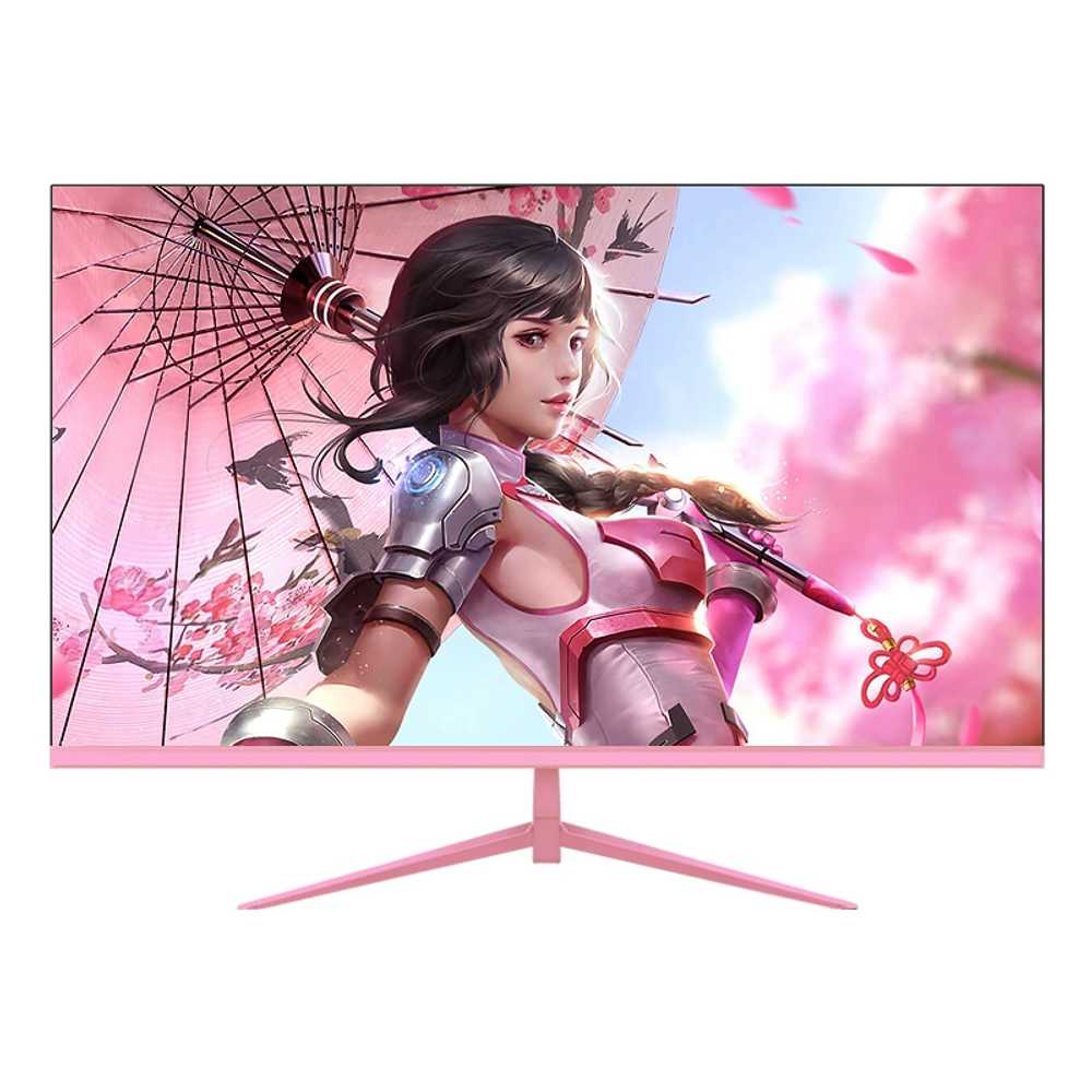 핑크 게이밍 모니터 LCD 화면 게임용 27인치 100Hz 1k 2k - 상품 이미지