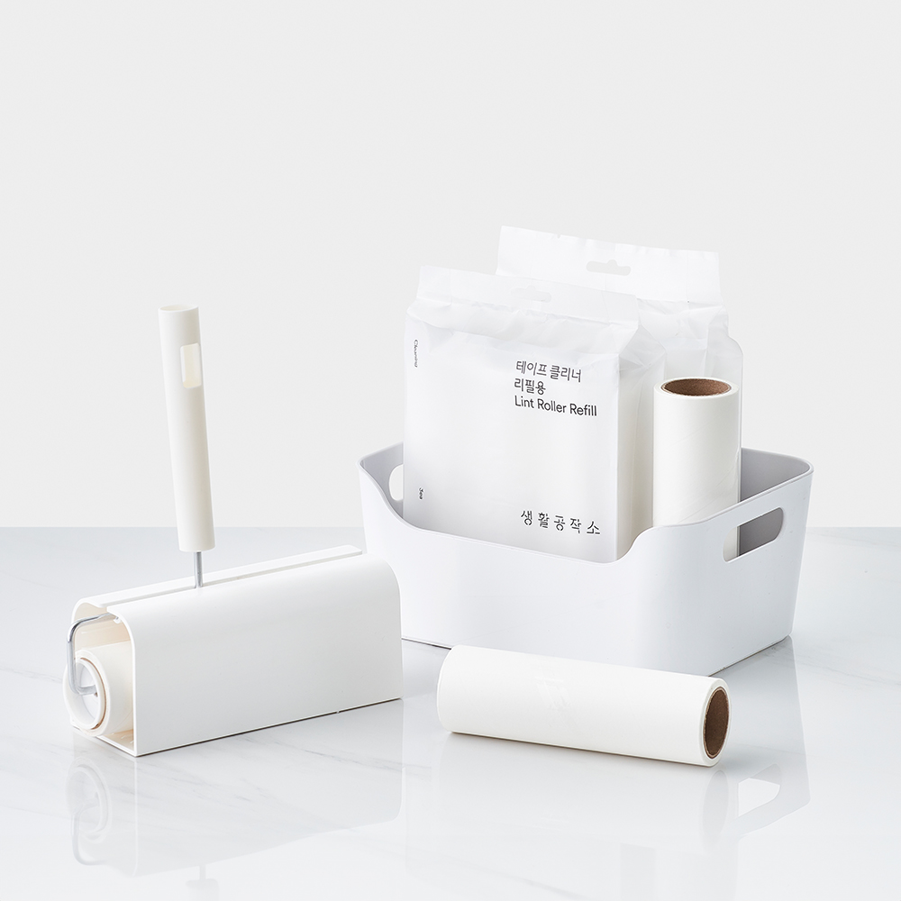생활공작소 돌돌이 테이프클리너 (본체+거치대+리필) + 리필 6개 제품 이미지