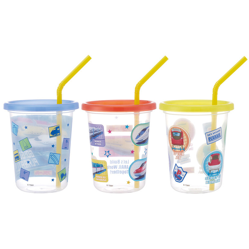 [발주상품 2~4 영업일 후 발송예정] 스케이터 프라레일 캐릭터 빨대컵 3세트 320ml SIH3ST - 하카타몰