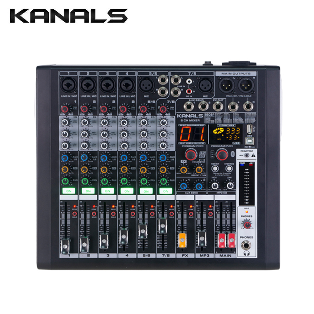KANALS BKG-80 카날스 오디오 믹서 8채널 공연용 강당 교회 행사용 BKG80