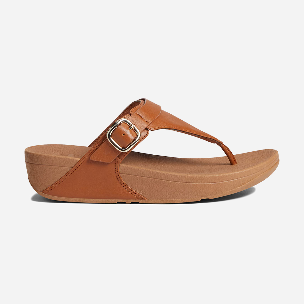 핏플랍 여성 쪼리 루루 레더 쿠션 슬리퍼 라이트 탄