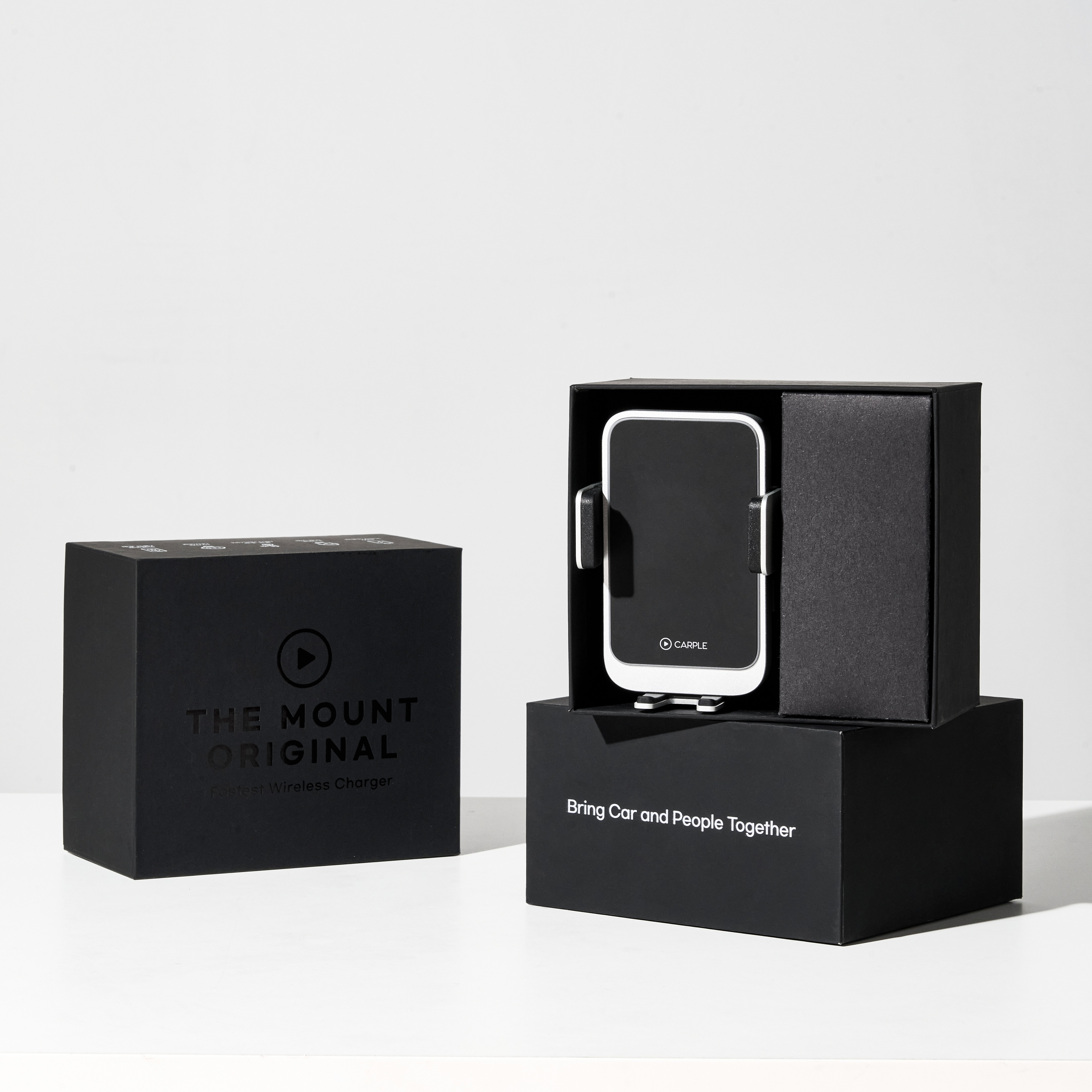 카플 더마운트 차량용 핸드폰 거치대 15W 고속 휴대폰 무선 충전기+증정품 6종