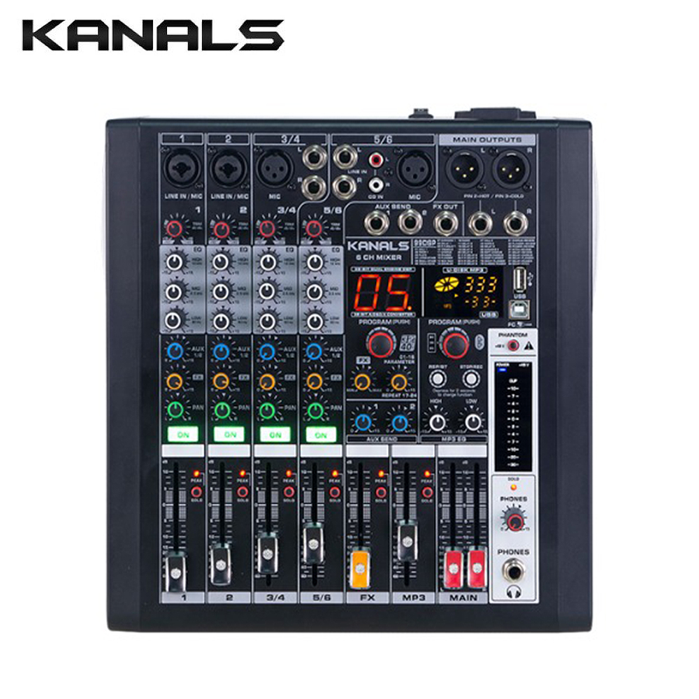 KANALS BKG60 카날스 오디오 믹서 6채널 공연용 강당 교회 행사용 BKG-60 - 상세 이미지 2
