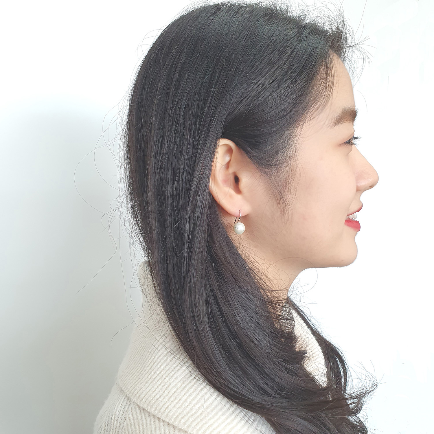 야랑쥬얼리 925실버 천연 담수진주 Hook 귀걸이 이미지 8