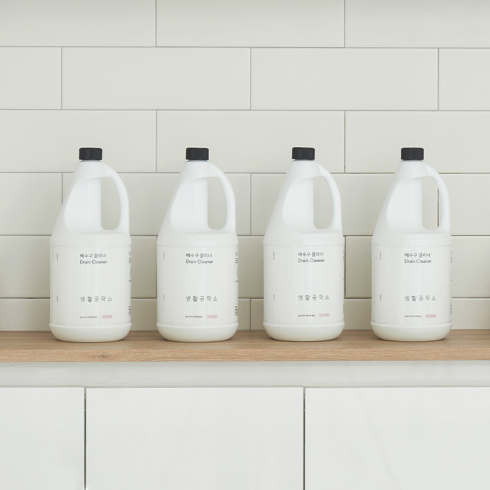 생활공작소 생활공작소 배수구클리너 청소 배수구세정제 하수구 싱크대 1.85L, 6개