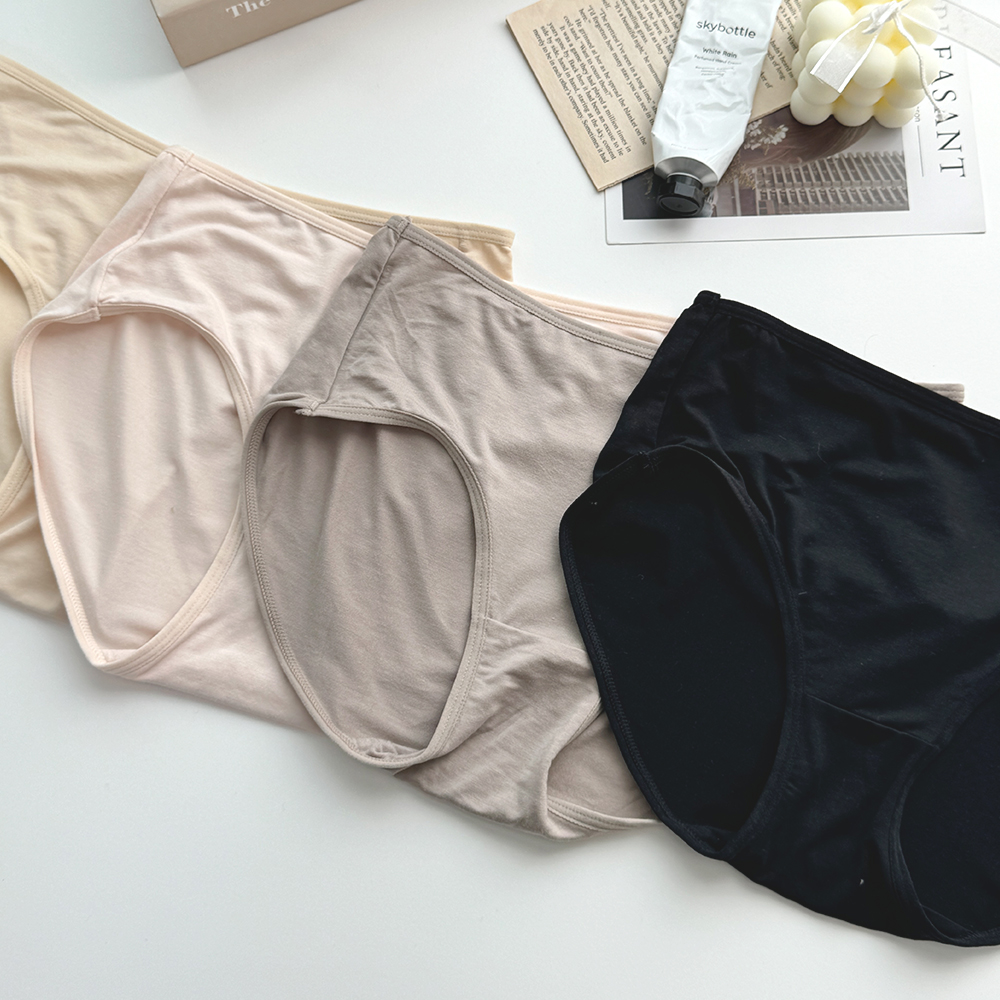 핑크앤다이아 여성 텐셀 맥시팬티 편한 스판 빅사이즈 엄마 청소년 학생 속옷 - 상세 이미지 3