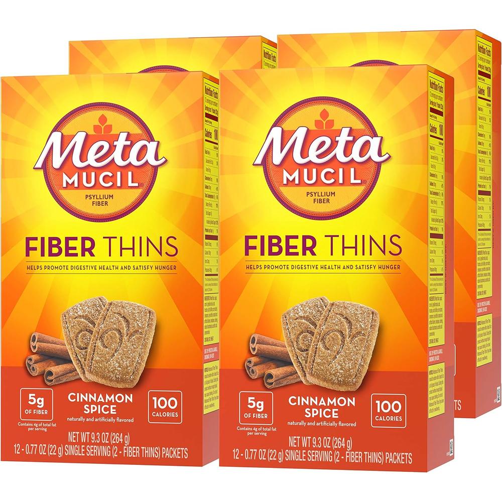 메타무실 식이섬유 씬스 비스켓 차전자피 시나몬스파이스 Fiber 4팩(12개입) - 상품 이미지