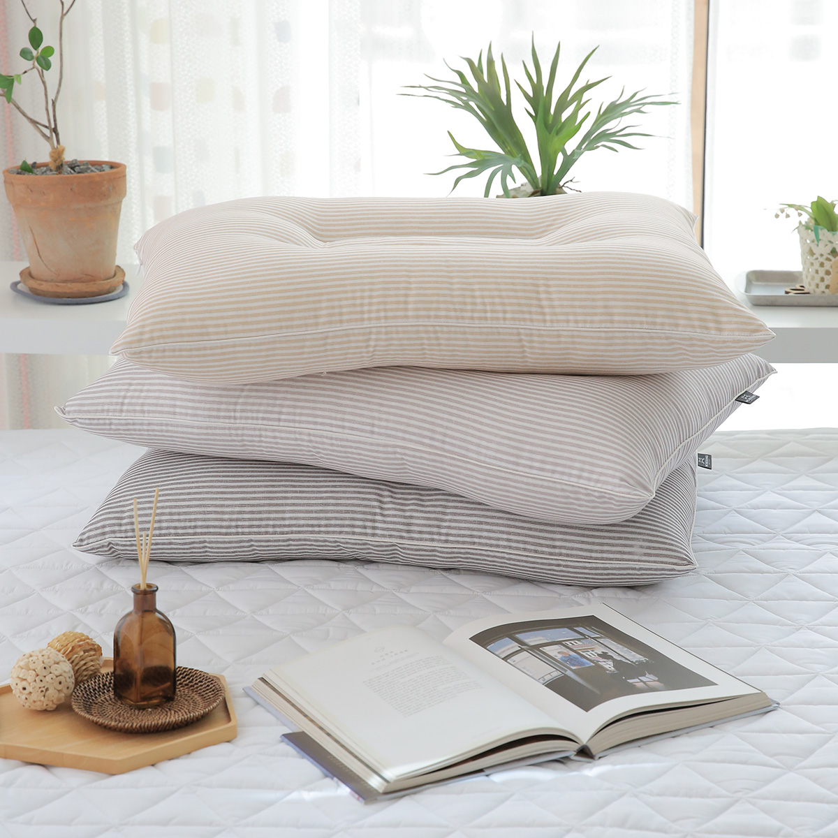 엠시베딩 낮은베개 빨아쓰는 일자목 거북목 수면 알러지케어 경추 베개 5070