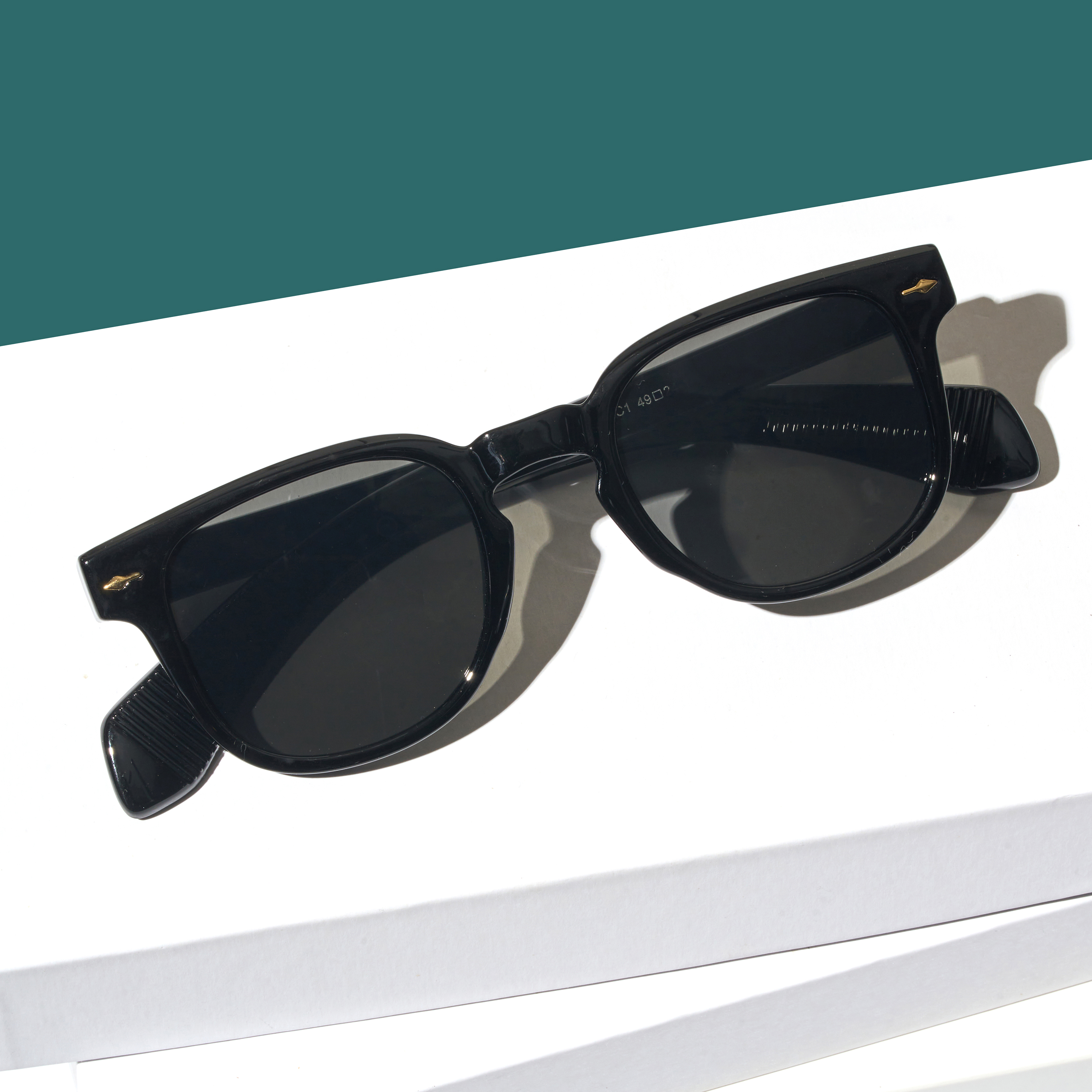 명품 UV 자외선 차단 블랙 사각 호피 뿔테 자외선차단 선글라스