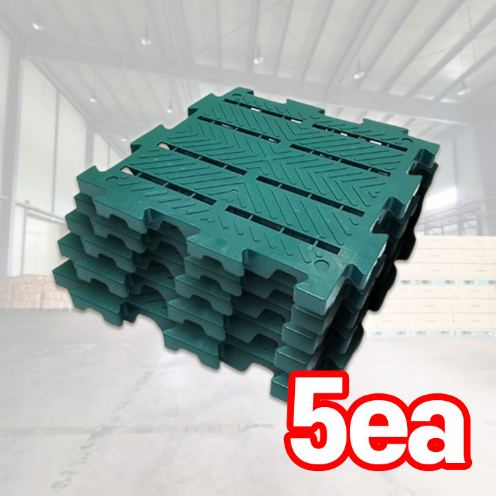 창고용블럭깔판 500x500 5ea 플라스틱조립식깔판 냉동창고 저장고 바닥깔판 - 상품 이미지