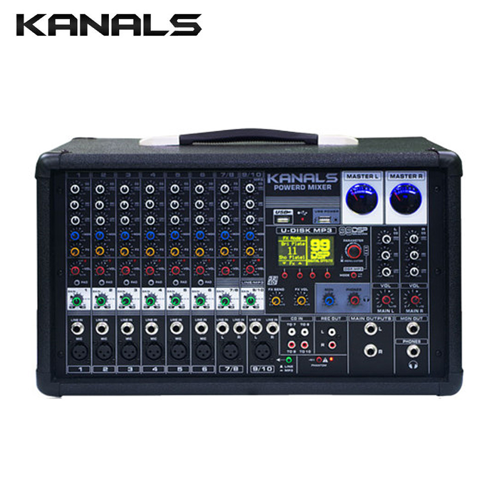 카날스 파워드믹서 KANALS BKM-1400 고출력 믹서 앰프 1400W