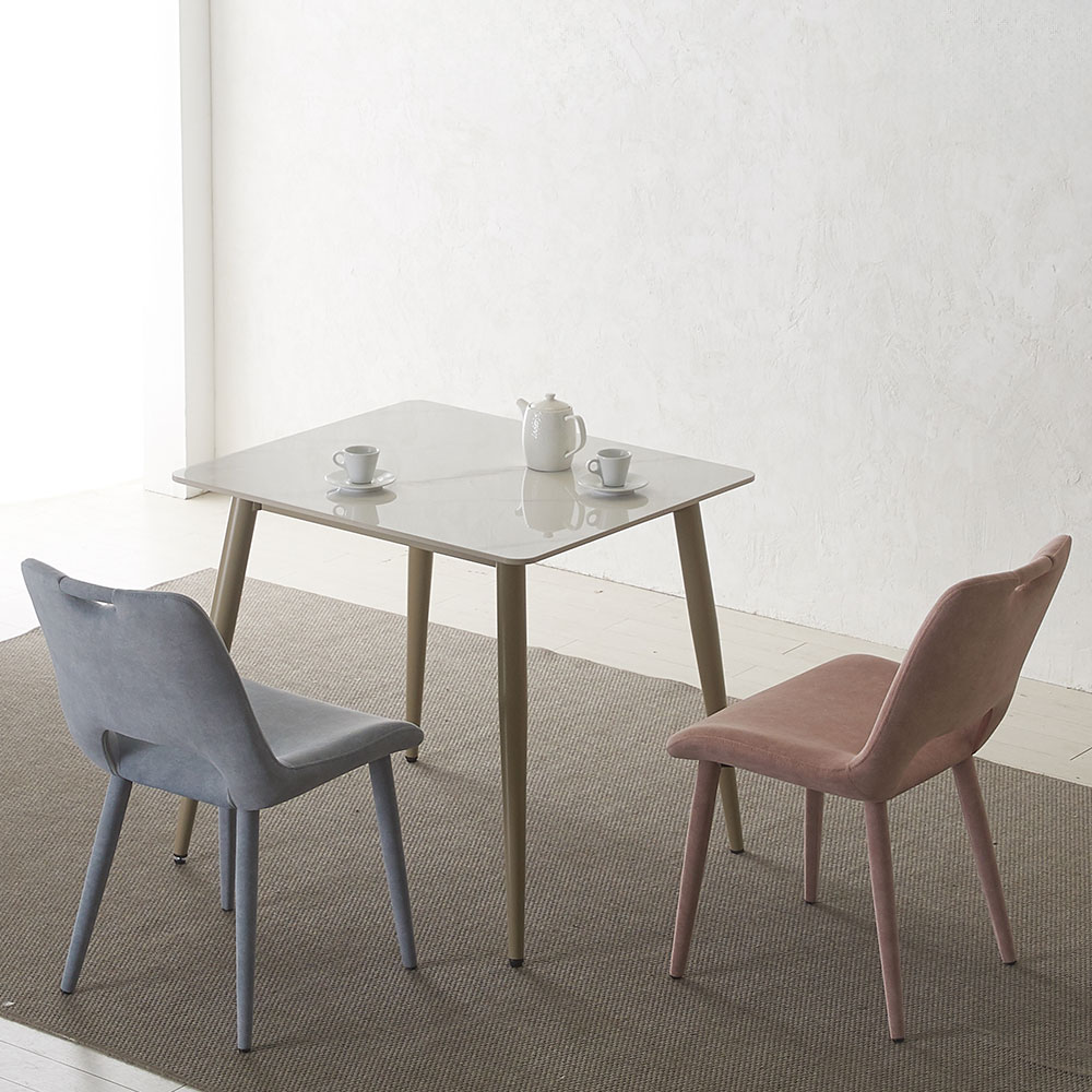 스코나 테리치 통세라믹 2인 식탁세트(의자2개) 카페테이블 책상