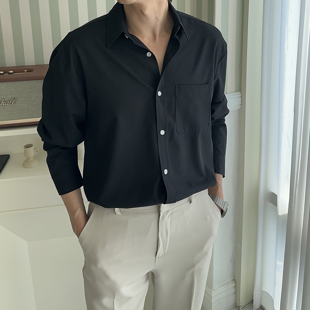 남자셔츠 구김없는 정장 남자 와이 셔츠 이미지 6