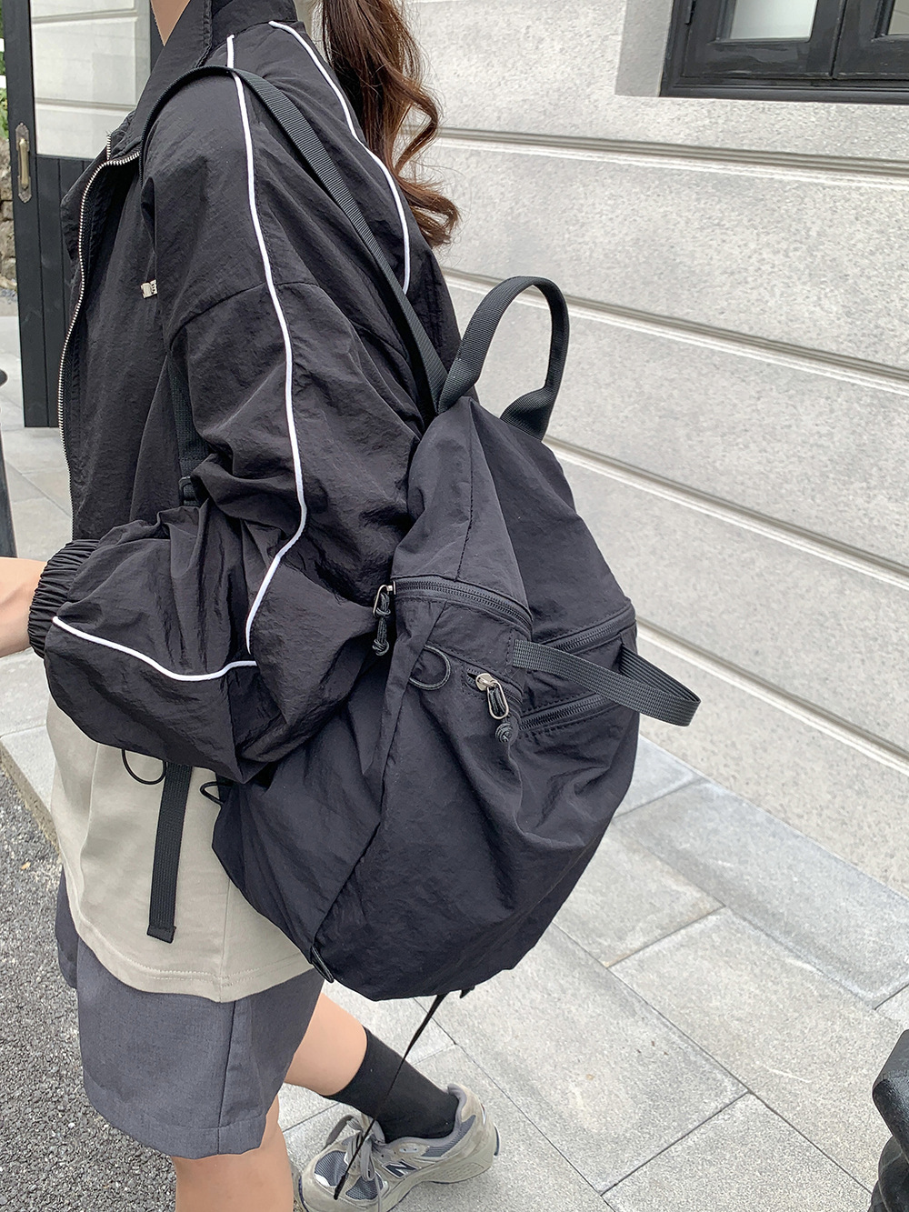 나일론백팩 연예인백팩 스트링 보부상 백팩 이미지 6